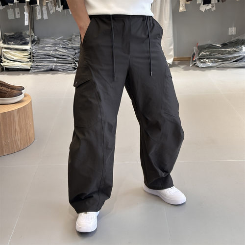 秋季新款户外机能风大口袋工装休闲裤男美式宽松痞帅阔腿直筒长裤
