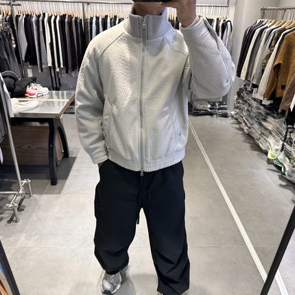 高级感针织拼接立领羽绒服男2025冬季新款短款宽松保暖90鸭绒外套