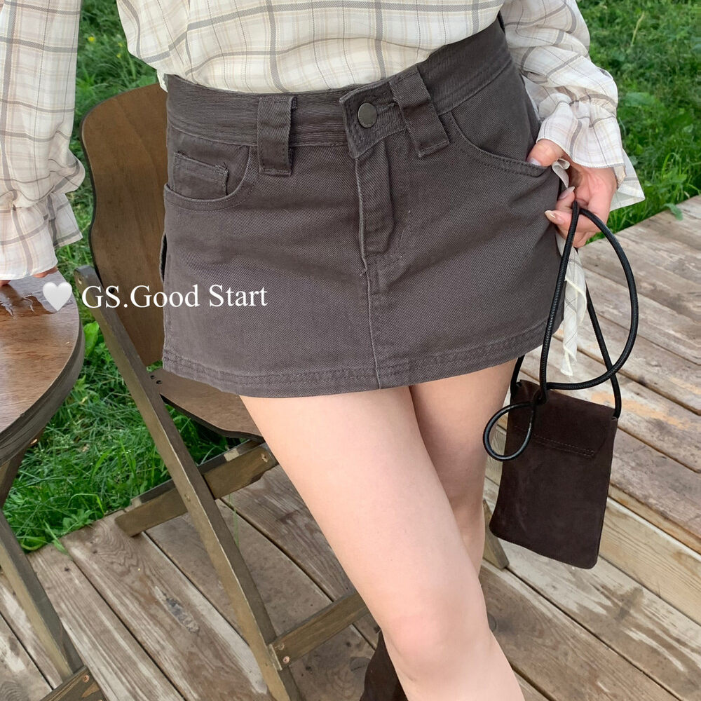 GS.GOODSTART纯欲开衩牛仔裙裤