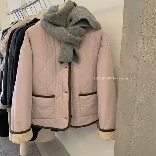 伊嘉加绒加厚保暖短外套女