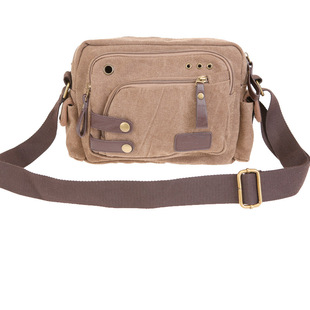 XINRAN'ZJ男士旅行随身小斜挎包潮酷随身逛街学生多格层多口袋男