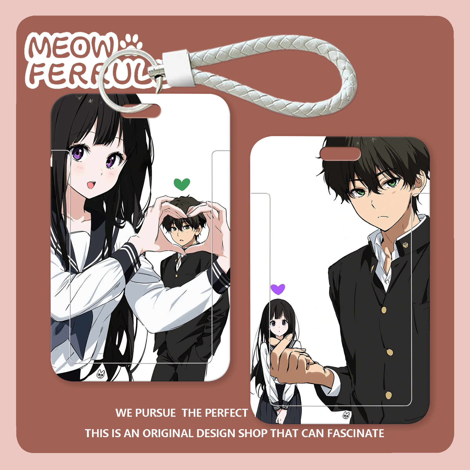 冰菓饭卡套可爱情侣高颜值学生创意挂脖水卡工牌胸牌厂牌壳身份证