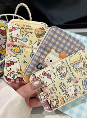 学生宿舍台式梳妆镜便携桌面长方形HelloKitty折叠高清镜子