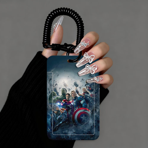 复仇者联盟卡套钢铁侠公交卡学校工厂工牌厂牌壳胸牌挂脖校园卡