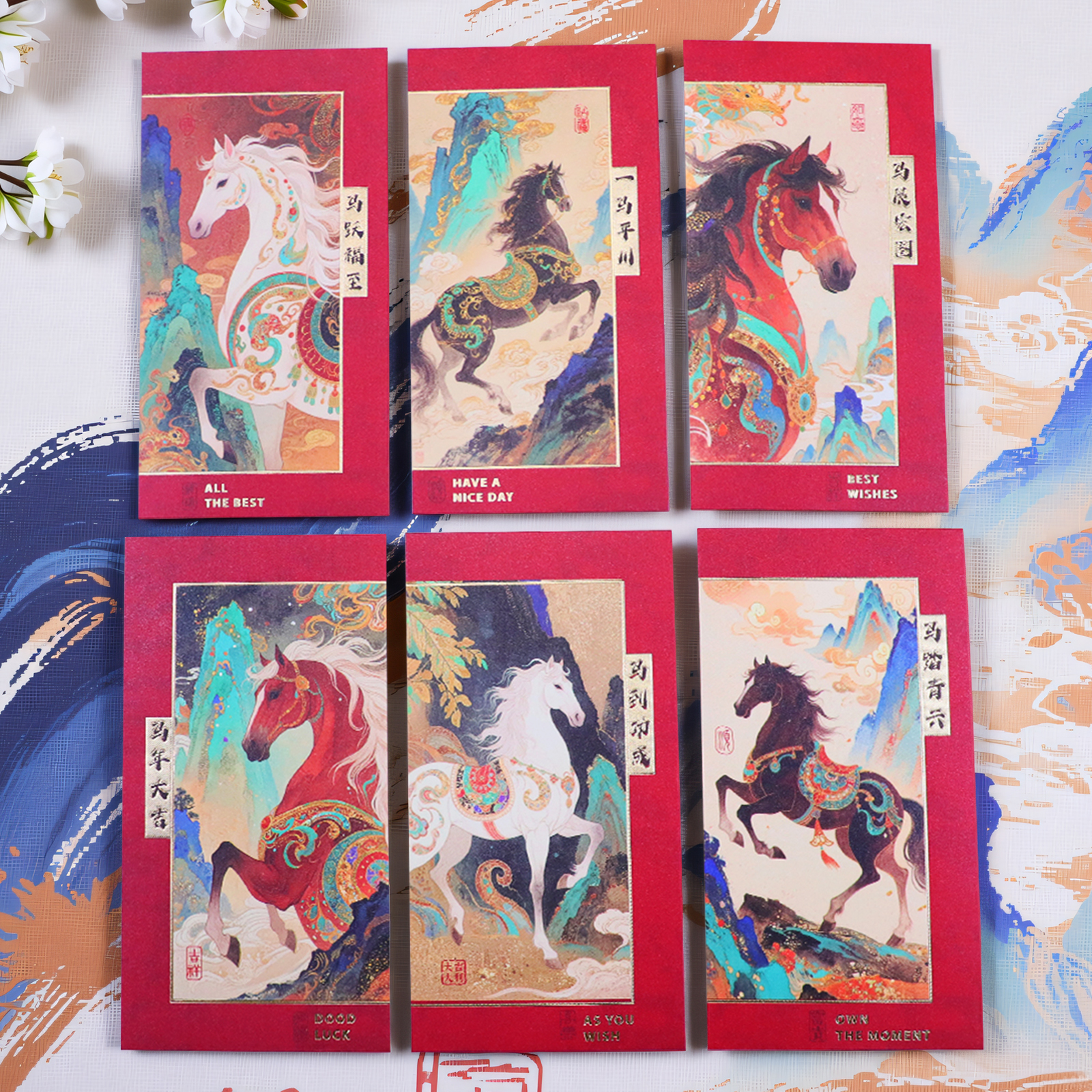 新款国风春节过新年祝福个性加厚新年利是封大号百元定制红包logo