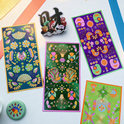 新款马年千元红包高端创意新年青色绿包个性过年通用压岁钱利是袋