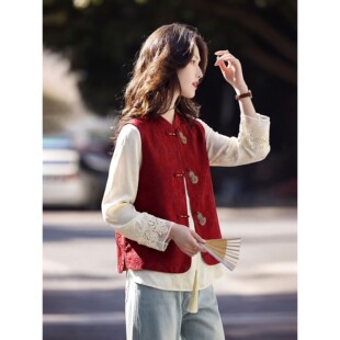 2026年春季新款国风女装新中式国风马甲女小个子穿搭坎肩马夹