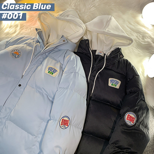 1009-MMF001-P135-限价168*假两件连帽棉服加厚宽松棉服棉袄外套图片
