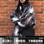 [F426 cửa hàng chính thức] thương hiệu thủy triều mùa xuân khảm hip-hop áo len kẻ sọc Wales áo kẻ sọc quốc gia - Áo khoác đôi