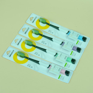 包邮 同芯双效进口绿茶刷丝软毛牙刷 女士家用简约时尚 洁亨成人男士