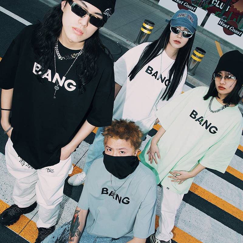 刘聪key.l同款短袖t恤男女邦bang钥匙孔基础logo嘻哈半袖上衣服潮