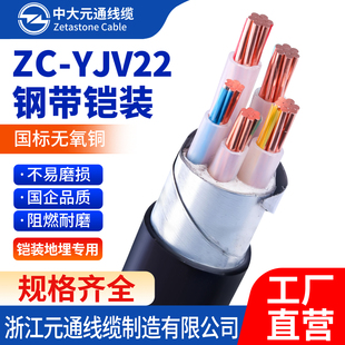中大元 通YJV22铠装 5芯4 120平方 电缆3