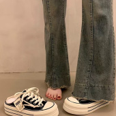 帆布鞋 包头拖鞋 女夏外穿2023新款 子无后跟百搭懒人半拖厚底ins潮