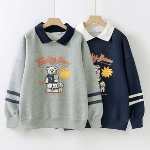 2025秋冬新款初中高中学生时尚百搭卫衣青少年中大童休闲长袖上衣