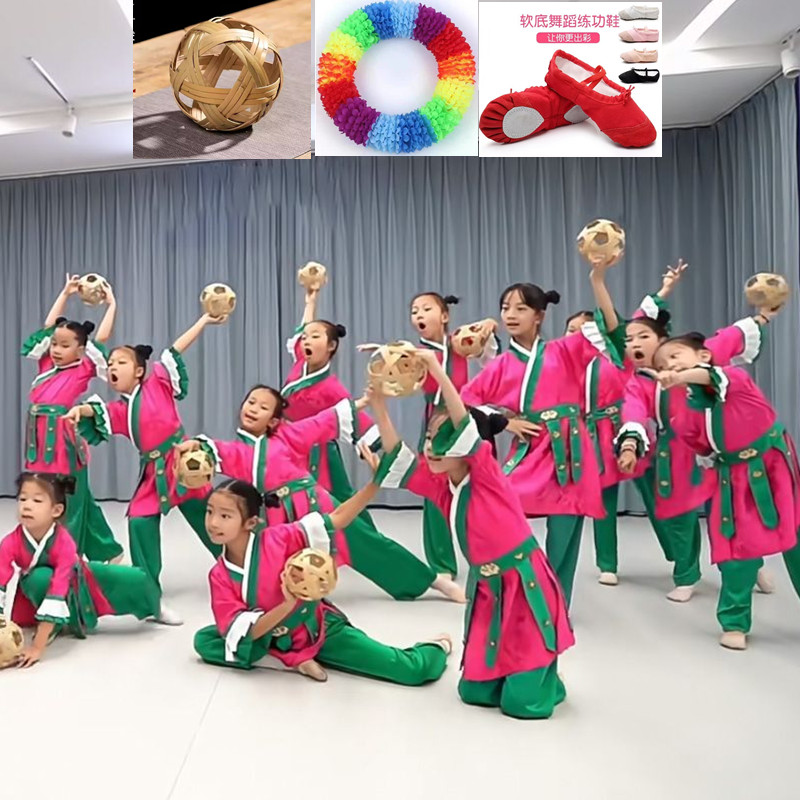 蹴鞠舞蹈服装儿童群舞演出服