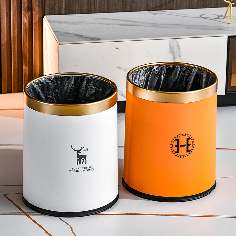 热销2eie垃圾桶轻奢无盖家用大号时尚厕所奢华酒店客房卫生间欧式