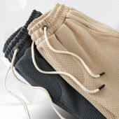 透气速干宽松休闲运动五分裤 夏季 男外穿高档五分裤 华夫格短裤 薄款