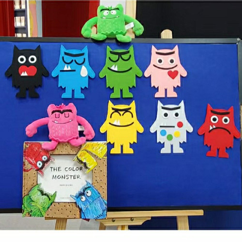 我的情绪小怪兽不织布手偶教具