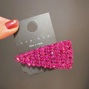 韩版爆款三角立钻巨闪亮满钻拜拜夹BB夹刘海夹多色顶夹边夹