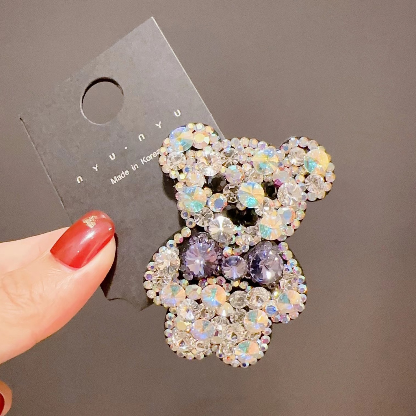 韩版甜美可爱6公分卡通熊BB夹时尚精致刘海发夹侧边夹轻奢碎发夹