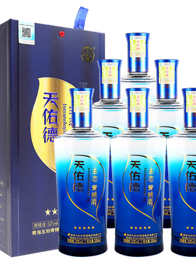 天佑德青稞酒生态五星52度清香型纯粮白酒 青海特产 500mL*6整箱