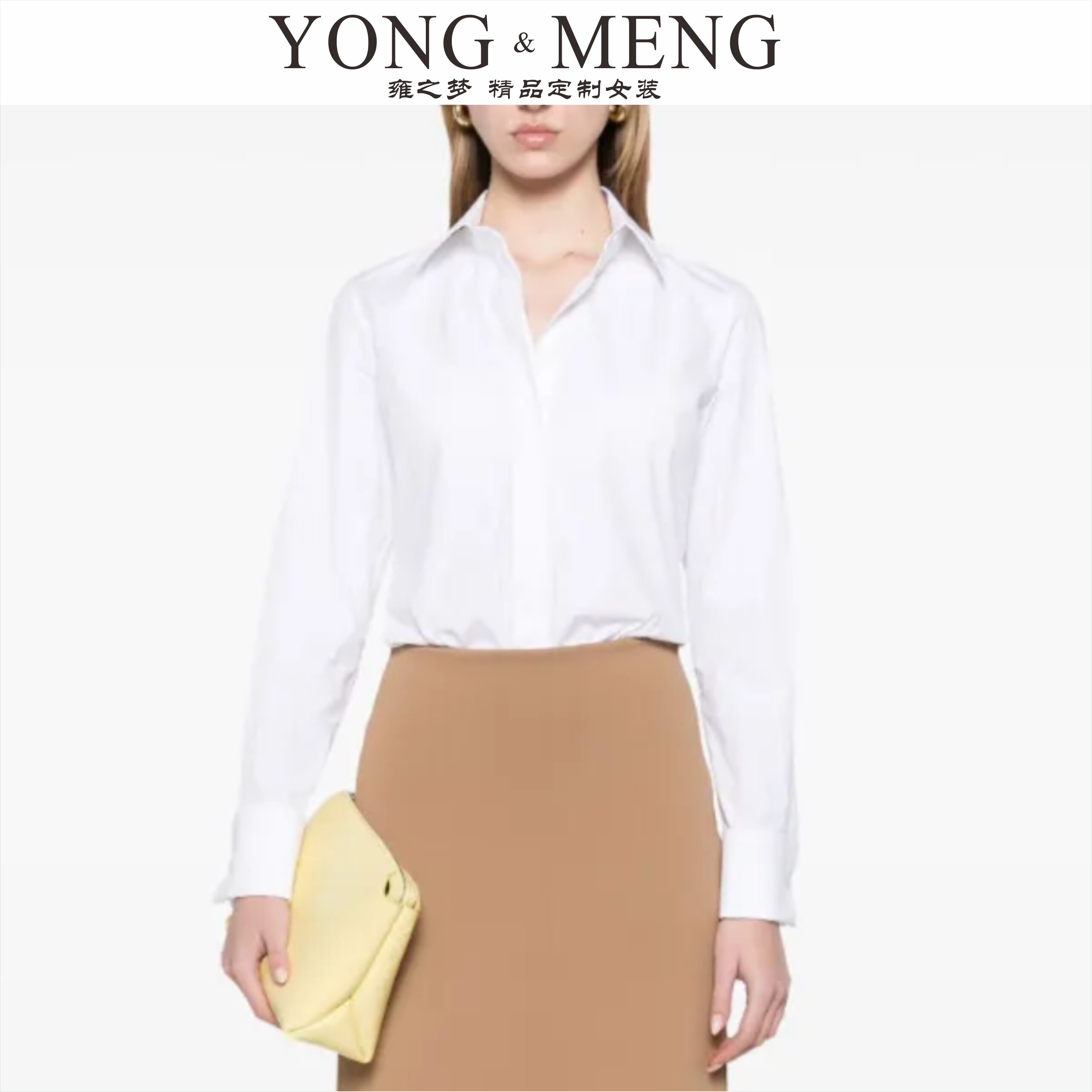 清仓高品质棉白衬衣长袖职业装优质棉白衬衫显瘦女士通勤衬衣简约