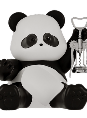 可爱熊猫红酒架摆件装饰酒柜酒架