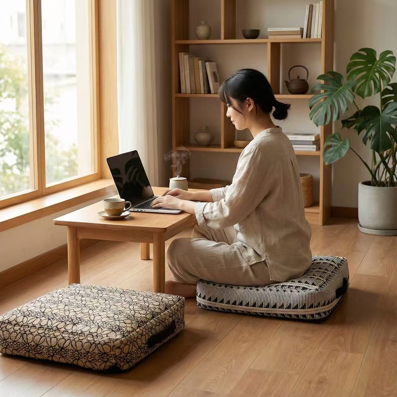 蒲团超厚日式榻榻米蒲团坐垫打坐禅修垫地上客厅垫阳台家用可拆洗,居家布艺,蒲团,淘宝优惠券,粉丝福利购,淘宝优惠卷