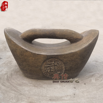 仿古石雕健身石锁青石做旧小摆件