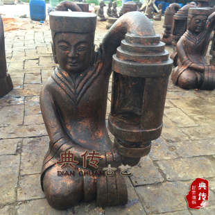 仿古石雕长信宫灯花园庭院照明装饰石头灯笼酒店会所人物雕刻摆件
