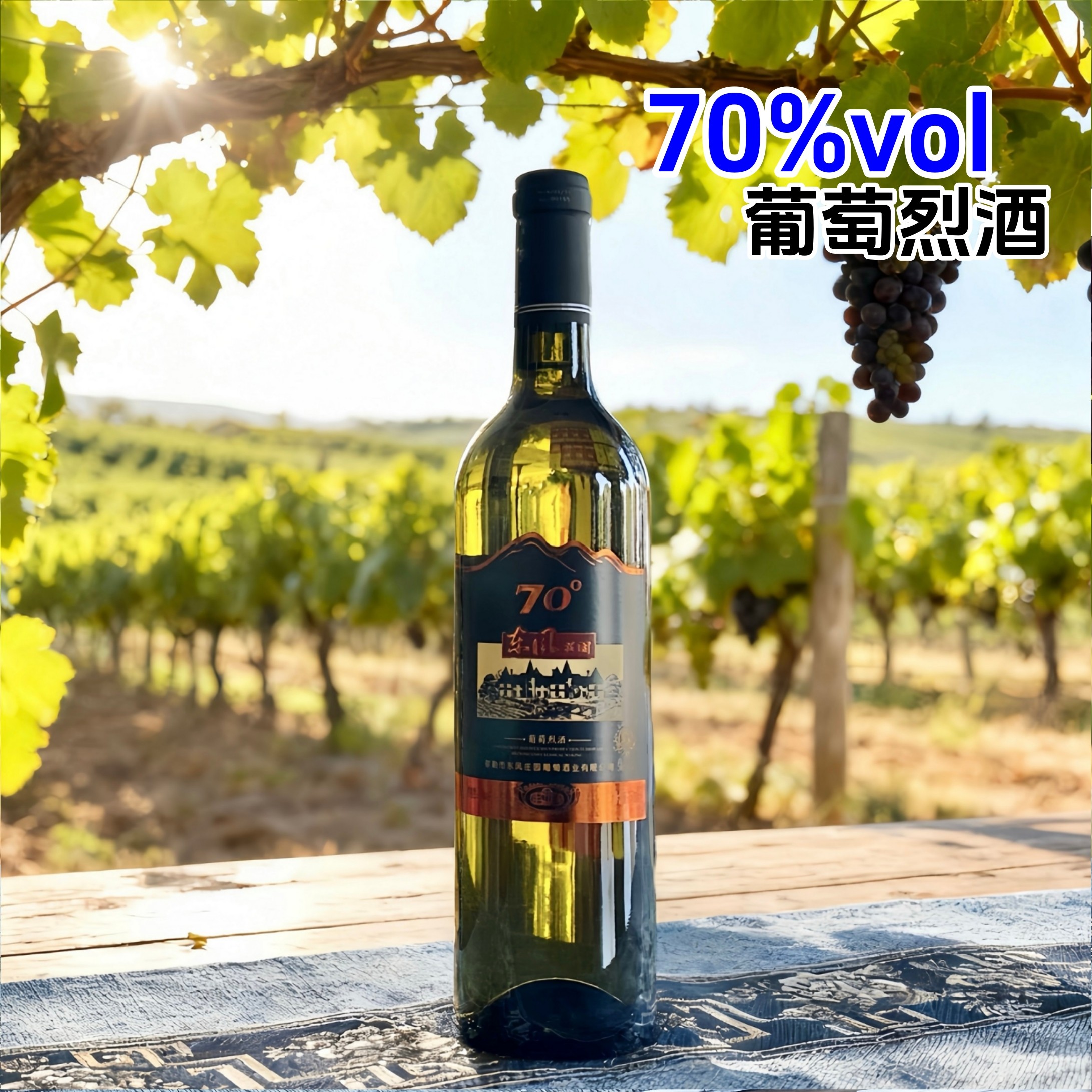 云南弥勒东风庄园高斯比70度葡萄烈酒高度葡萄酒蒸馏酒白兰地老树