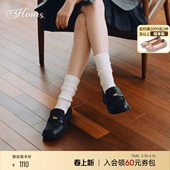 73hours女鞋 小皮鞋 舒适印记26春季 复古金币乐福鞋 新款 高伯伯同款