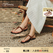 夹趾罗马凉鞋 跳进假日夏新款 外穿人字拖 73hours女鞋 明星同款