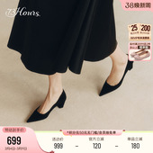 黑色不累脚粗跟高跟鞋 73hours女鞋 尖头单鞋 新款 Brittany2026春季