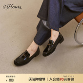 73hours女鞋 Taylor春秋新款 英伦风小皮鞋 明星同款 粗跟复古乐福鞋