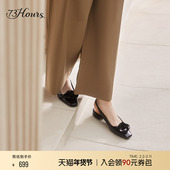 凉鞋 73hours女鞋 线条花束厚底纯色外穿高级感法式