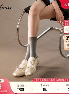 杨紫同款73hours女鞋假期富人春秋季新款芭蕾平底德训鞋休闲鞋