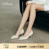 尽兴优雅2025秋季 新款 气质尖头高跟鞋 73hours女鞋 小香风浅口单鞋
