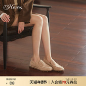 乐福鞋 小桃同款 新款 软底一脚蹬小皮鞋 73hours女鞋 温柔天气春季