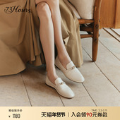 理想周末2026春季 新款 平底单鞋 73hours女鞋 软底一脚蹬两穿乐福鞋