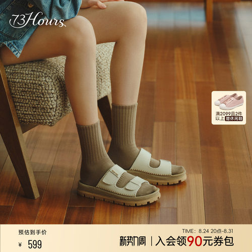 精致重工勃肯拖 魔术贴设计双条带 增高厚底