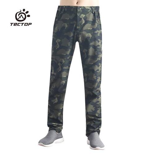 TECTOP/探拓夏季户外迷彩速干裤男休闲登山弹力速干舒适正品撤柜