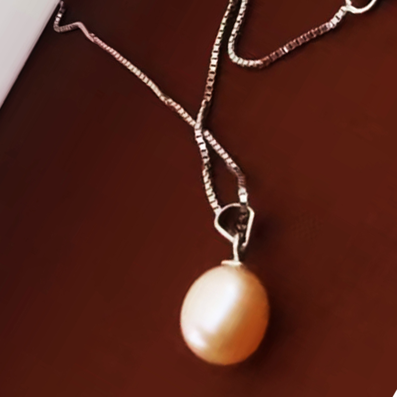 S925纯银淡水珍珠项链女款2025新款爆款锁骨链蛇骨链水滴吊坠颈链