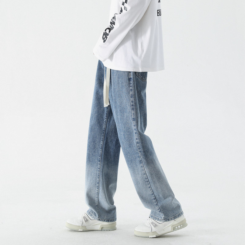 直播现货！渐变色裤子青少年高品绳牛仔裤N2309P50,男装牛仔裤,星座914-1