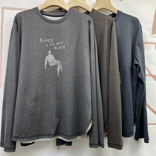 9092 百搭显瘦休闲套头上衣撞色卡通图案长袖 水木工芳2025新款 时尚
