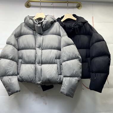 水木工芳2025新款百搭休闲加厚保暖面包小个子鹅绒服外套女9182