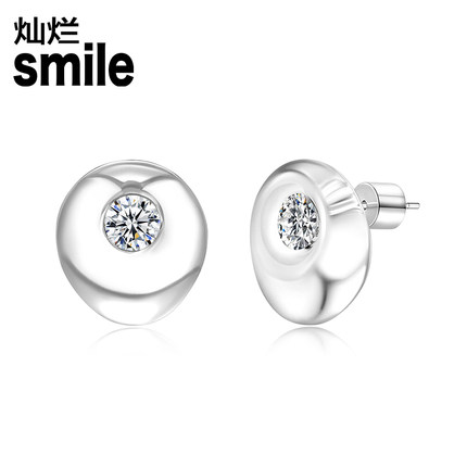 灿烂Smile｜透明钻石玻璃琉璃天然珍珠耳环925银耳针 高级清冷感