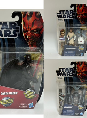 现货盒损星球大战3.75寸孩之宝手 机器人 尤达 天行者anakin收藏