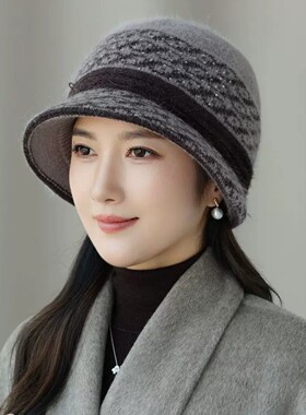 秋冬女保暖护耳毛线帽百搭显脸小