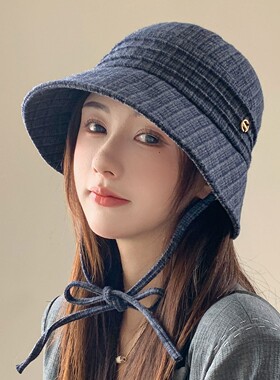 秋冬新款渔夫帽女盆帽女保暖防寒